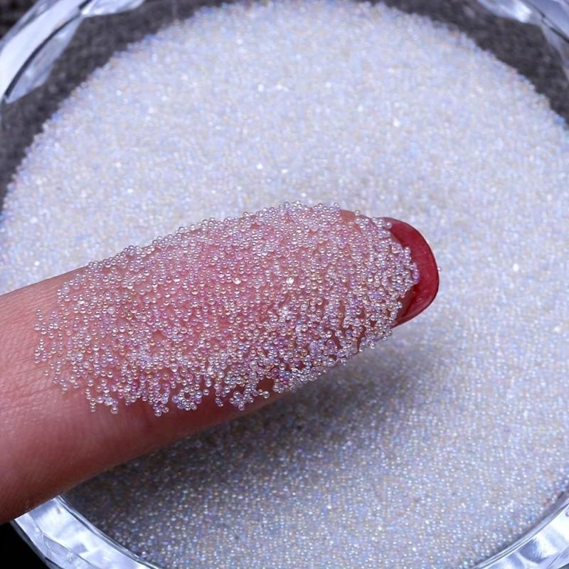 Colorful Mini Caviar Beads and Rhinestone Nail Art Kit