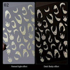 Silver Line Nail Decal French Manicure Decoration Stickers