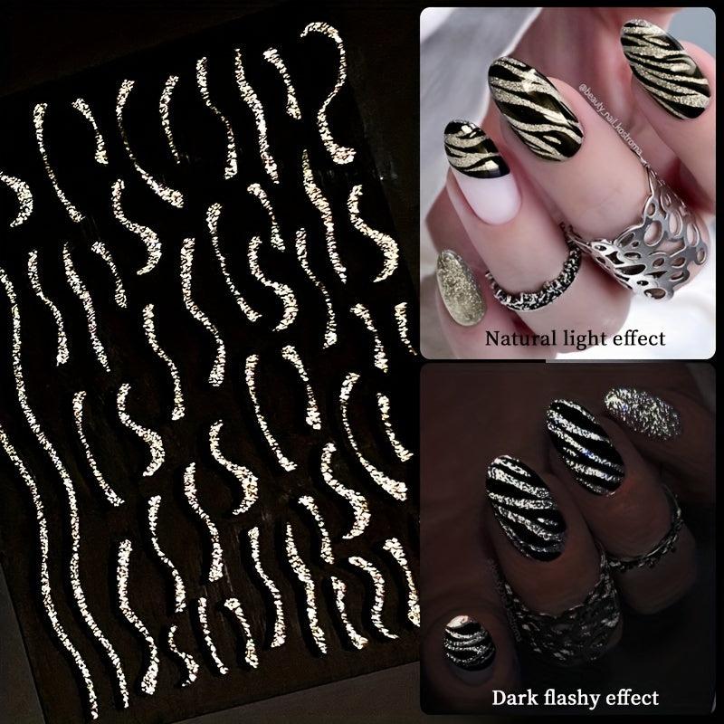Silver Line Nail Decal French Manicure Decoration Stickers