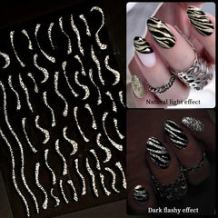 Silver Line Nail Decal French Manicure Decoration Stickers