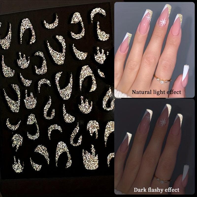 Silver Line Nail Decal French Manicure Decoration Stickers