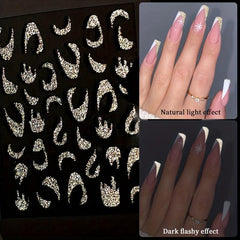 Silver Line Nail Decal French Manicure Decoration Stickers