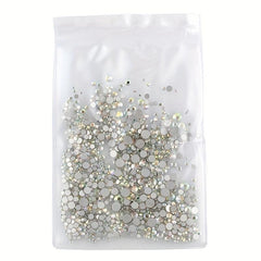 1000 Pcs Mixed Size Rhinestone Nail Art Decorations Crystal Flat Back Glass Mani