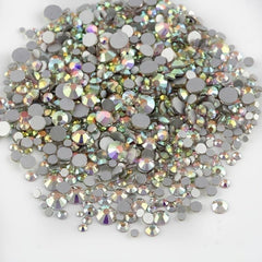 1000 Pcs Mixed Size Rhinestone Nail Art Decorations Crystal Flat Back Glass Mani