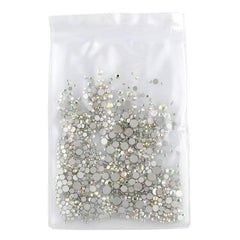1000 Pcs Mixed Size Rhinestone Nail Art Decorations Crystal Flat Back Glass Mani