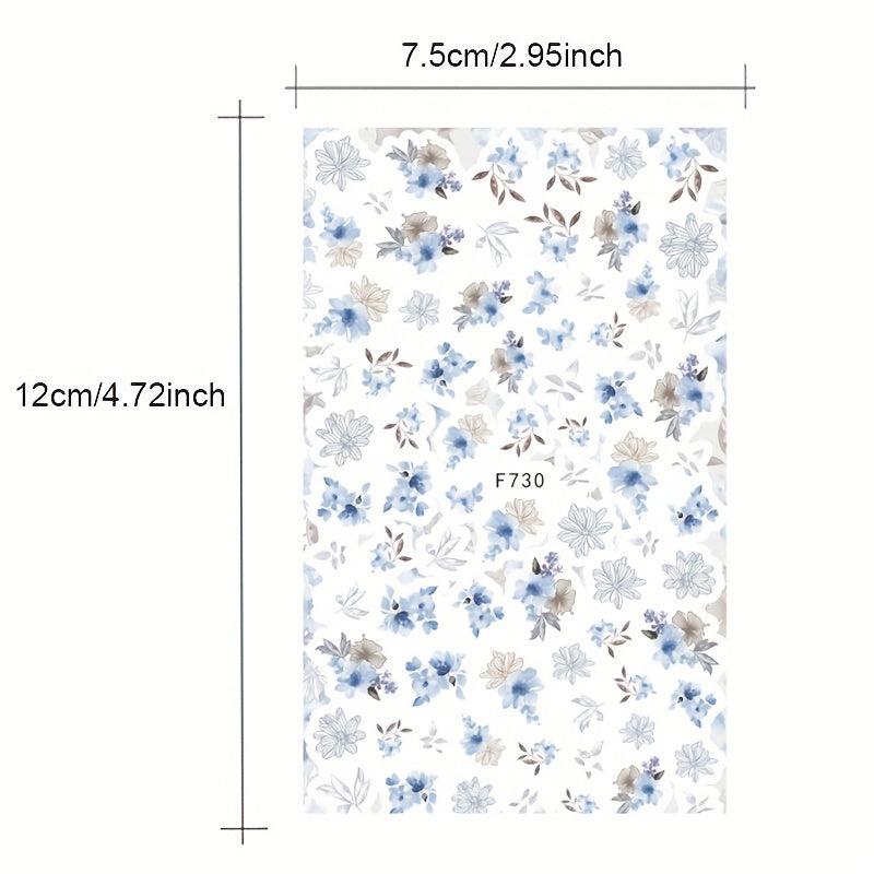 3D Flower Leaf Nail Art Stickers Self Adhesive Nail Art Decals