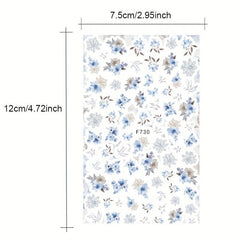 3D Flower Leaf Nail Art Stickers Self Adhesive Nail Art Decals