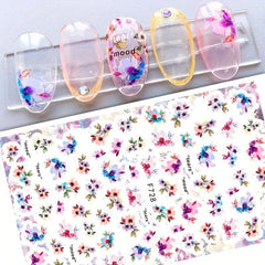 3D Flower Leaf Nail Art Stickers Self Adhesive Nail Art Decals