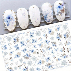 3D Flower Leaf Nail Art Stickers Self Adhesive Nail Art Decals
