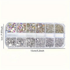 Clear Crystal Rhinestones for DIY Nail Art 3D Nail Gems