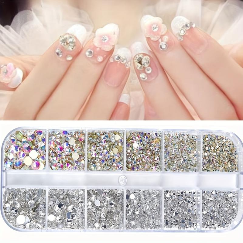 Clear Crystal Rhinestones for DIY Nail Art 3D Nail Gems