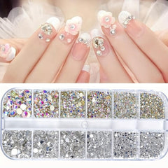 Clear Crystal Rhinestones for DIY Nail Art 3D Nail Gems