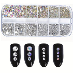 Clear Crystal Rhinestones for DIY Nail Art 3D Nail Gems
