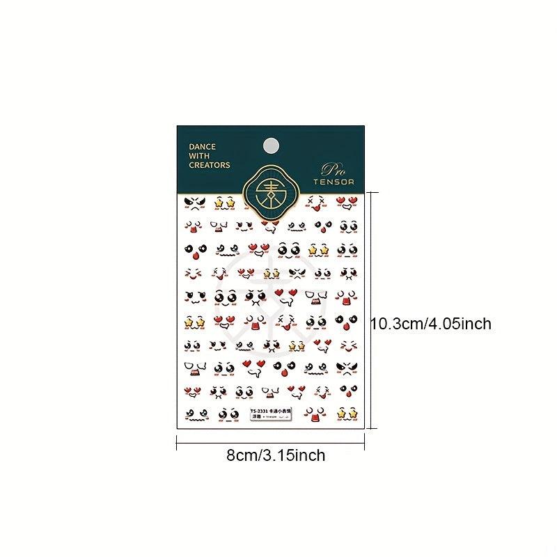 5D Engraved Nail Sticker Manicure Expression Embossed