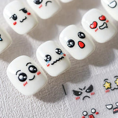 5D Engraved Nail Sticker Manicure Expression Embossed