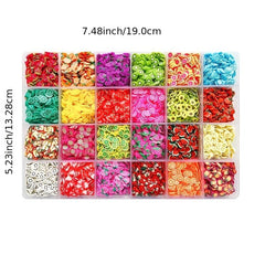 24 Fruit Slice Nail Art Kit Polymer Clay Slices DIY Crafts Nail Art