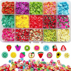 24 Fruit Slice Nail Art Kit Polymer Clay Slices DIY Crafts Nail Art