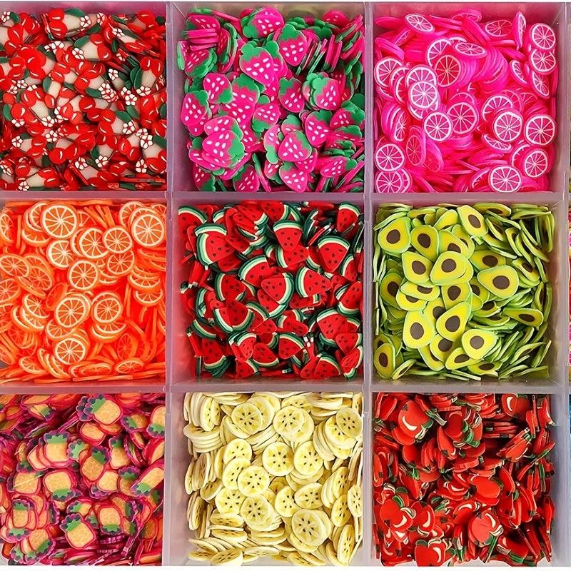 24 Fruit Slice Nail Art Kit Polymer Clay Slices DIY Crafts Nail Art