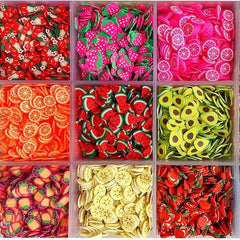 24 Fruit Slice Nail Art Kit Polymer Clay Slices DIY Crafts Nail Art