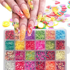 24 Fruit Slice Nail Art Kit Polymer Clay Slices DIY Crafts Nail Art