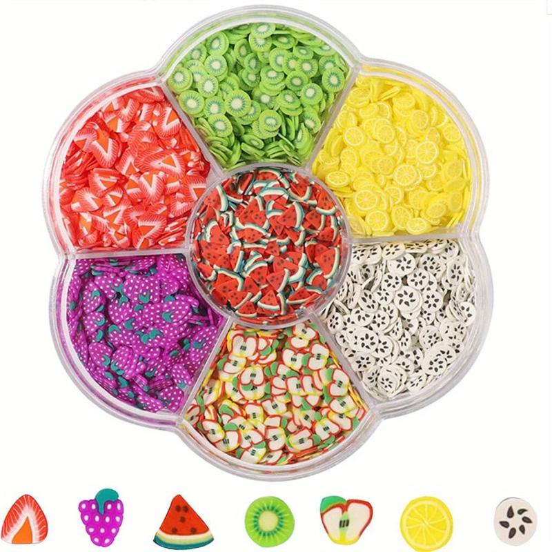 24 Fruit Slice Nail Art Kit Polymer Clay Slices DIY Crafts Nail Art