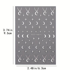 5pcs Wing Lock Heart Nail Art Stickers - DIY or Salon