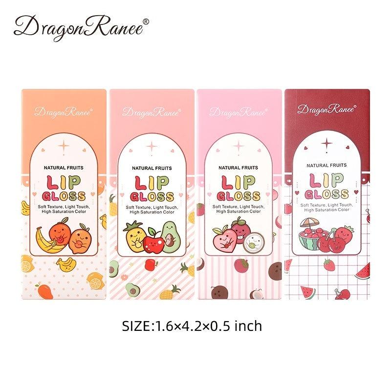 3-Piece Matte Velvet Lip Gloss Set - Fruit Flavor Long Lasting Waterproof
