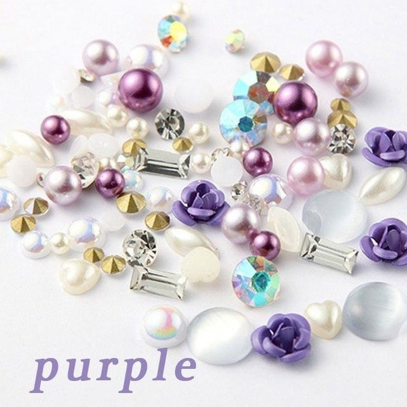 3D Nail Rhinestones Rose DIY Gems Mix Crystal Art Decorations