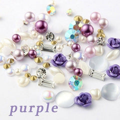 3D Nail Rhinestones Rose DIY Gems Mix Crystal Art Decorations