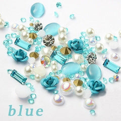 3D Nail Rhinestones Rose DIY Gems Mix Crystal Art Decorations