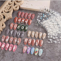 5D Camellia Nail Art Stickers Set - Floral Butterfly Decals for Nail Decoration