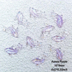 100Pcs Mini Resin Goldfish Nail Charms Y2K Flatback Nail Accessories