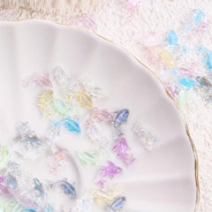 100Pcs Mini Resin Goldfish Nail Charms Y2K Flatback Nail Accessories