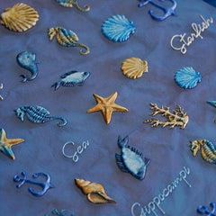 3D Embossed Marine Life Nail Art Stickers Starfish Seashell Decals
