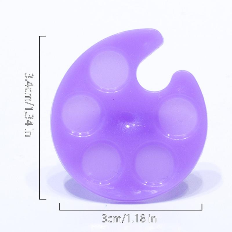 Plastic Mini Finger Ring Nail Palette Dishes Polish Painting Tool