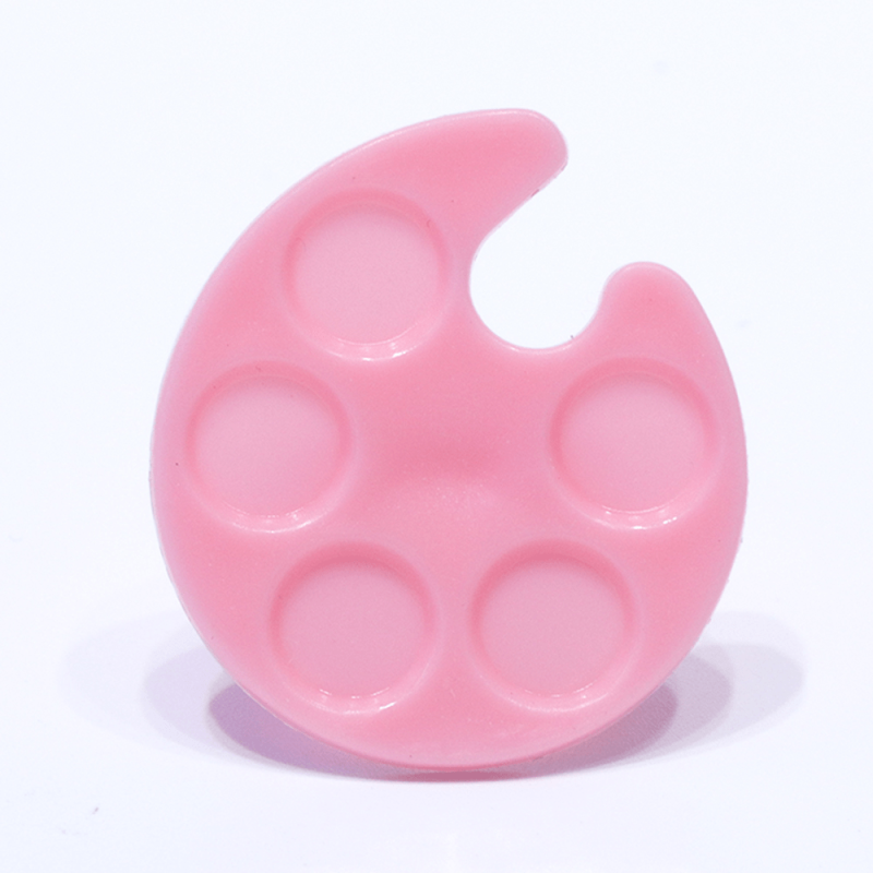 Plastic Mini Finger Ring Nail Palette Dishes Polish Painting Tool