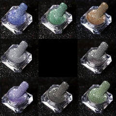 Diamond Nail Powder Laser Silver Glitter Dust Holographic Bright Party Nightclub