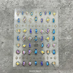 5D Holographic Nail Art Stickers Self Adhesive Transfer Decals