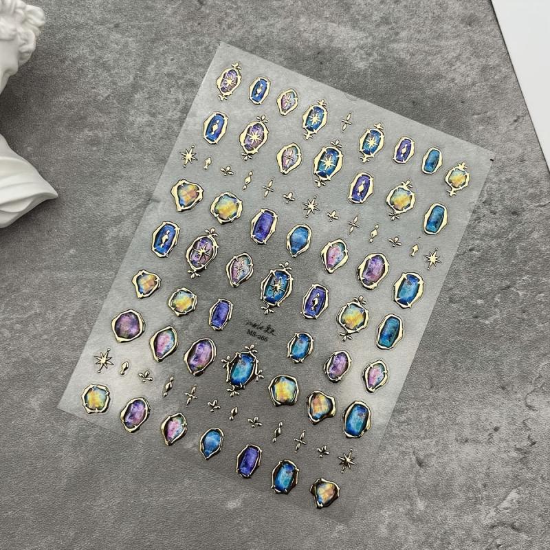 5D Holographic Nail Art Stickers Self Adhesive Transfer Decals