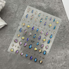 5D Holographic Nail Art Stickers Self Adhesive Transfer Decals