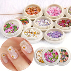 450Pcs Holographic Flower Nail Stickers Glitter Sequin Acrylic Paillettes
