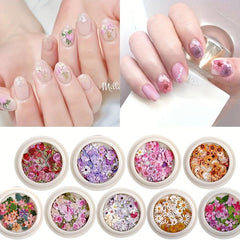 450Pcs Holographic Flower Nail Stickers Glitter Sequin Acrylic Paillettes