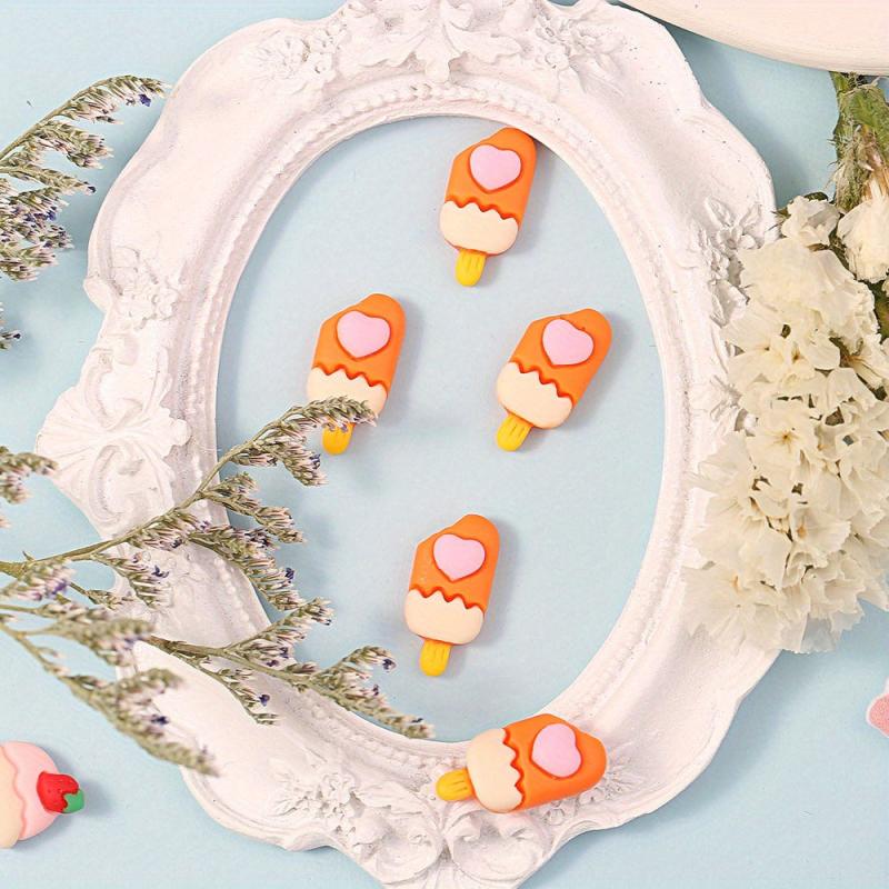 10 pcs Ice Cream & Candy 3D Charms for Acrylic Nails Resin Manicure Supplies