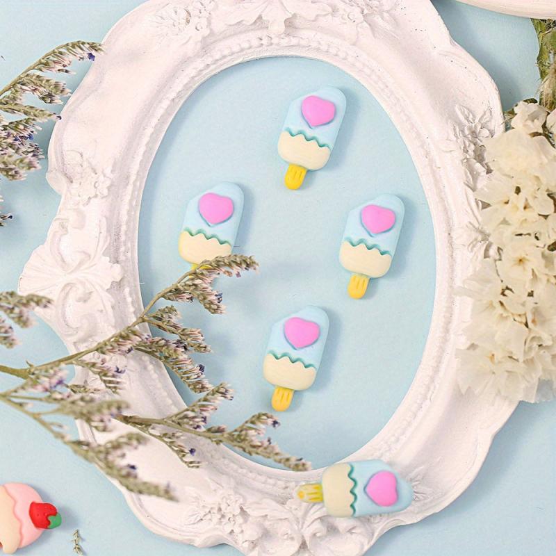10 pcs Ice Cream & Candy 3D Charms for Acrylic Nails Resin Manicure Supplies