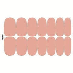 Solid Nail Polish Sticker Full Wrap Nail Strips - 14 Sheets