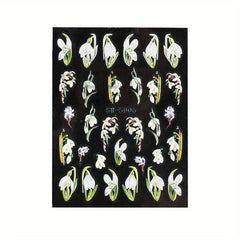 3D Acrylic Engraved Nail Sticker Charm Relief Nail Art Decals