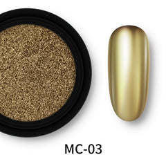 Y2K Nail Powder with Metallic Glitter - Long Lasting Nail Decoration