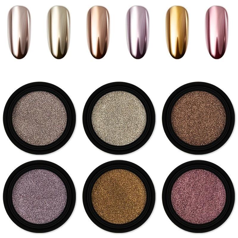 Y2K Nail Powder with Metallic Glitter - Long Lasting Nail Decoration