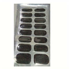 Glitter Full Wrap Nail Polish Stickers Self Adhesive Decal Strips
