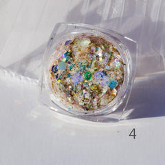 Holographic Chunky Glitter Iridescent Mermaid Sparkle Craft Dust Powder Tips
